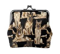 Portefeuille minimaliste léger de berger allemand pour les voyages quotidiens et les aventures de voyage, noir, taille unique, Art Déco, Noir , Talla única, Art déco