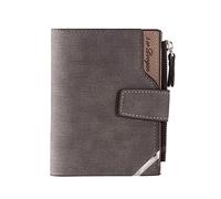 Portefeuille multifonction pour homme avec fermeture éclair verticale (gris, taille unique)