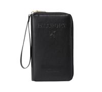 Portefeuille multifonction RFID pour passeport, étui de rangement antivol pour portefeuille, étui de protection antivol essentiel pour voyage, noir, Moderne