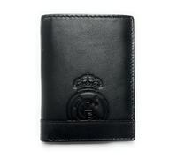 Portefeuille officiel du Real Madrid - Cuir 100 % authentique avec protection RFID, design exclusif avec écusson du club. Cadeau pour homme., multicolore, De mano, Classique