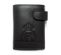 Portefeuille officiel du Real Madrid - Cuir 100 % légitime avec protection RFID, design exclusif avec blason du club. Cadeau pour homme., multicolore, De mano, Classique