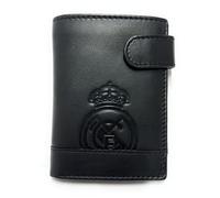 Portefeuille officiel du Real Madrid - Cuir 100 % légitime avec protection RFID, design exclusif avec blason du club. Cadeau pour homme., multicolore, De mano, Classique