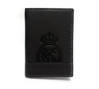 Portefeuille officiel du Real Madrid - Cuir 100 % légitime avec protection RFID, design exclusif avec blason du club. Cadeau pour homme., Marron, De mano, Classique