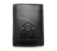 Portefeuille officiel du Real Madrid - Cuir 100 % légitime avec protection RFID, design exclusif avec blason du club. Cadeau pour homme., multicolore, De mano, Classique
