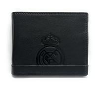 Portefeuille officiel du Real Madrid - Cuir 100 % légitime avec protection RFID, design exclusif avec blason du club. Cadeau pour homme., multicolore, De mano, Classique