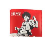 Portefeuille - One Piece - Monkey D. Luffy - Rouge - Souple - Zippée