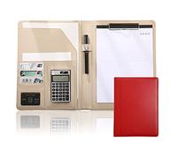 Portefeuille,Organisateur de portefeuille, Presse-papiers, portefeuille, bloc-notes en cuir PU, presse-papiers for bloc-notes juridique, bloc-notes A4 for école de commerce, bureau, conférence(Rosso,1