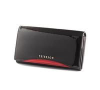 Portefeuille - PETERSON - PTNBC411BLACKRED47054 - Cuir Souple - Zippée - Noir