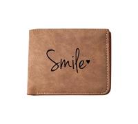 Portefeuille photo personnalisé pour homme, portefeuille en cuir gravé, cadeau pour petit ami, mari, anniversaire, fête des pères, Noël, marron, leather wallet, Moderne