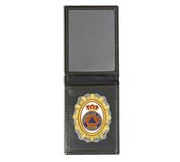 Portefeuille + Plaque Protection Civile | Portefeuille en Similicuir avec Plaque/Insigne pour la décoration, Le collectionnisme et Les Accessoires de théâtre