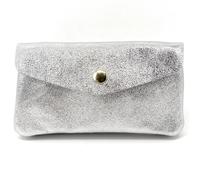 Portefeuille pochette - OH MY BAG - COMPO - Cuir irisé - Argent clair - 16x9.5cm