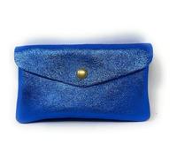 Portefeuille pochette - OH MY BAG - COMPO - Cuir irisé - Bleu roi irisé - Souple
