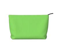 Portefeuille portable pour femme avec fermeture éclair, convient pour les voyages et le stockage quotidien de cosmétiques, sac cosmétique en velours côtelé vert clair, couleur unie, noir, taille