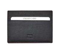 Portefeuille porte-cartes pour homme femme en cuir véritable artisanal, élégance italienne de qualité avec protection RFID poche billets, clip rétro, élégant idée cadeau mince et mince, marron foncé