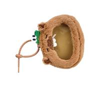 Portefeuille porte-clés en peluche avec intérieur spacieux, étui de rangement pratique Cpin pour carte de rangement pour badge essentiel quotidien sur le thème de Capybara, b, Beauté de masse