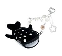 Portefeuille Porte-clés en Peluche en Forme de Baleine, Fermeture éclair sécurisée, Cadeaux Quotidiens Parfaits, Portefeuille en Peluche pour