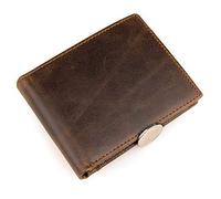 Portefeuille Porte-Monnaie pour Homme Cadeau, Bifold en cuir véritable for hommes Casual Wallet extérieur Sécurité Voyage Portefeuille Porte-Monnaie cadeau avec 8 cartes de crédit Poches Porte-Monnaie