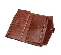 Portefeuille Porte-Monnaie pour Homme Cadeau, La RFID des hommes de blocage Vintage en cuir de vachette Bifold longue Chéquier Porte-monnaie Pochette Porte-monnaie avec 20 fentes de carte de crédit Po