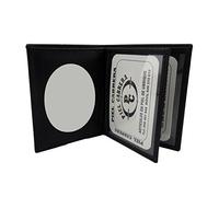 Portefeuille porte-plaque type livre avec drapeau pour garde civile, police locale, protection civile, sécurité privée, croix rouge., Noir , Classique