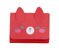 Portefeuille Portefeuille Femmes Compact Court Mignon Mini Carte Position Carte Poche Mode Cent Portefeuille (Rouge, 11 x 2 x 8,5)