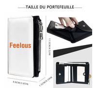 Portefeuille Postures De Yoga, Illustrations De Yoga, Dessins De Yoga, Asanas De Yoga, Pratique Du Yog Compact En Simili-Cuir Pu Porte-Cartes Avec Fermeture Éclair Multi-Poches Unisexe Homme/Femme/Ad