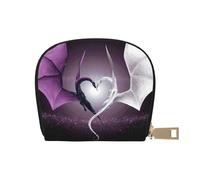 Portefeuille pour cartes avec 12 emplacements pour cartes et pièces de monnaie avec imprimé violet pour homme et femme, Dragons violets et écrits, One Size, Pochette à monnaie