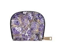 Portefeuille pour cartes avec 12 emplacements pour cartes et pièces de monnaie Motif Tour Eiffel de Paris pour homme et femme, Violet marbré, One Size, Pochette à monnaie