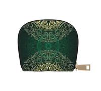Portefeuille pour cartes avec 12 emplacements pour cartes et pièces de monnaie Motif Tour Eiffel de Paris pour homme et femme, Cercle floral style mandala antique tourbillons, One Size, Pochette à