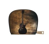 Portefeuille pour cartes avec fermeture éclair et 12 emplacements pour cartes Motif chaussures de ballet roses, Guitare musicale., One Size, Pochette à monnaie