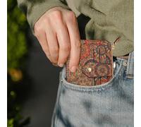 Portefeuille pour cartes pour femmes, portefeuille pour cartes de crédit - Portefeuille Femme Floral Vintage Porte-Carte de Crédit,Petit portefeuille, porte-cartes fin marron pour d'identité, p