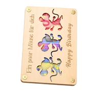 Portefeuille pour enfants, portefeuille à carreaux | Organisateur de rangement d'argent en bois, décoration de bureau, joli porte-monnaie, sac à friandises, Mickey Mouse, Reportez-vous à la