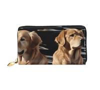 Portefeuille pour femme aquarelle de Hawk assis dans l'arbre - Grande capacité - Porte-cartes de crédit - Fermeture éclair - Pochette de voyage pour femme, Golden Retrievers, Taille unique, Classique