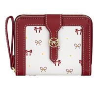 Portefeuille pour femme avec nœud mignon - Double fermeture éclair autour du porte-cartes de crédit - Étui élégant en cuir pour femme, multicolore, 1