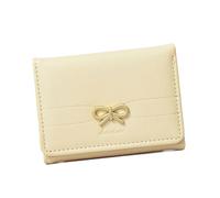 Portefeuille pour femme avec porte-cartes - Petit porte-monnaie de style coréen - Portefeuille court en cuir synthétique pour voyage, jaune, As shown in the figure