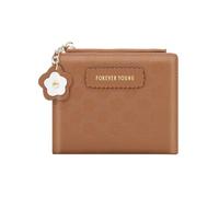 Portefeuille pour femme | Étui portefeuille multi-cartes à deux volets avec poche zippée | Porte-cartes, porte-cartes, portefeuille pour femme, marron, Refer to description, Unisexe