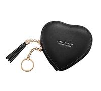 Portefeuille pour femme - Noir - Double pli - Grande capacité - Pour homme, Noir , Taille unique