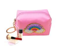Portefeuille pour femme, porte-monnaie pour pièces de monnaie - Porte-monnaie brodé, mignon porte-monnaie, clés, bijoux, rangement de pilules pour femmes, femmes, Rose X Arc-en-ciel, Voir description,