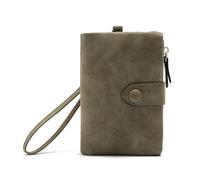 Portefeuille pour Femme Portefeuilles en Cuir for Femmes, Porte-Monnaie, Porte-Cartes, Sacs d'argent, Pochette Longue décontractée for Dames(Dark Green)