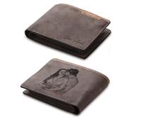 Portefeuille pour Homme avec Photo Nom Portefeuille en Cuir Personnalisé Cadeau pour Hommes Papas Maris Fils Cadeaux pour la Fête des Pères Noël Saint-Valentin (C)