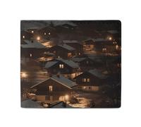Portefeuille pour homme avec porte-cartes de crédit Un village en hiver, portefeuille fin pour femme, portefeuille à deux volets, poche pour pièces de monnaie, style, taille unique, style, taille