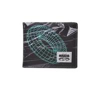 Portefeuille pour homme avec porte-monnaie - Portefeuille compact avec poches porte-cartes, double poche billet et double fenêtre transparente - intérieur beige, extérieur avec imprimé fantaisie