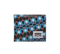 Portefeuille pour homme avec porte-monnaie - Portefeuille compact avec poches porte-cartes, double poche billet et fenêtre transparente - intérieur beige, extérieur avec imprimé fantaisie, multicolore