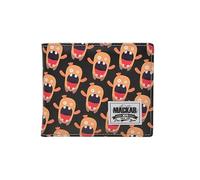 Portefeuille pour homme avec porte-monnaie - Portefeuille compact avec poches porte-cartes, double poche billet et fenêtre transparente - intérieur beige, extérieur avec imprimé fantaisie, multicolore