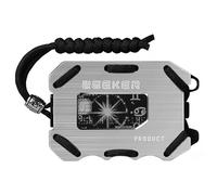 Portefeuille pour homme - En acier inoxydable - Design fin et léger - Compartiment plat pour cartes de crédit avec protection anti-blocage sécurisée - Boîte à cartes robuste minimaliste pour les