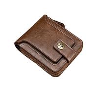 Portefeuille pour homme, fermeture éclair courte horizontale, fonction multi-cartes, certificat, boucle, poche pour cartes, deux portefeuilles pour femme, bleu (offee, taille unique)