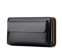Portefeuille pour Homme Long Sac à Main Vintage en Cuir PU Homme Embrayage Sac d'argent Portefeuilles pour Hommes (Color : A Size : One Size)