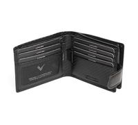 Portefeuille pour Hommes en Cuir véritable RFID système antivol Porte-Cartes en Cuir Mince Sac à Main Poche à glissière à la Main pièces de Monnaie Portefeuille Jeunesse Parfait pour Cadeau (Carbone)