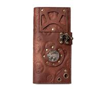 Portefeuille pour Hommes Portefeuille en Cuir de Style Vintage, Pochette, Sac à Main, Portefeuille Steampunk Pratique