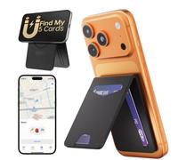 Portefeuille pour MagSafe avec Apple Localiser, Porte-Cartes Magnétique Intelligent avec Tracker Intégré, Recharge sans Fil, Support Réglable, Compatible iPhone Série 17e/17/16/15/14/13/12