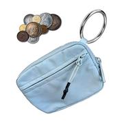 Portefeuille pour maman, portefeuille pour bracelet, portefeuille pour femme, porte-clé, en nylon imperméable, pour faire du shopping, voyager, Bleu clair 2, Consulte la descripción, Voir description